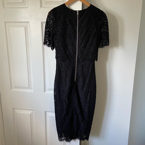 ASOS Lace Crop Top Midi Pencil Dress - Picture 5 of 9